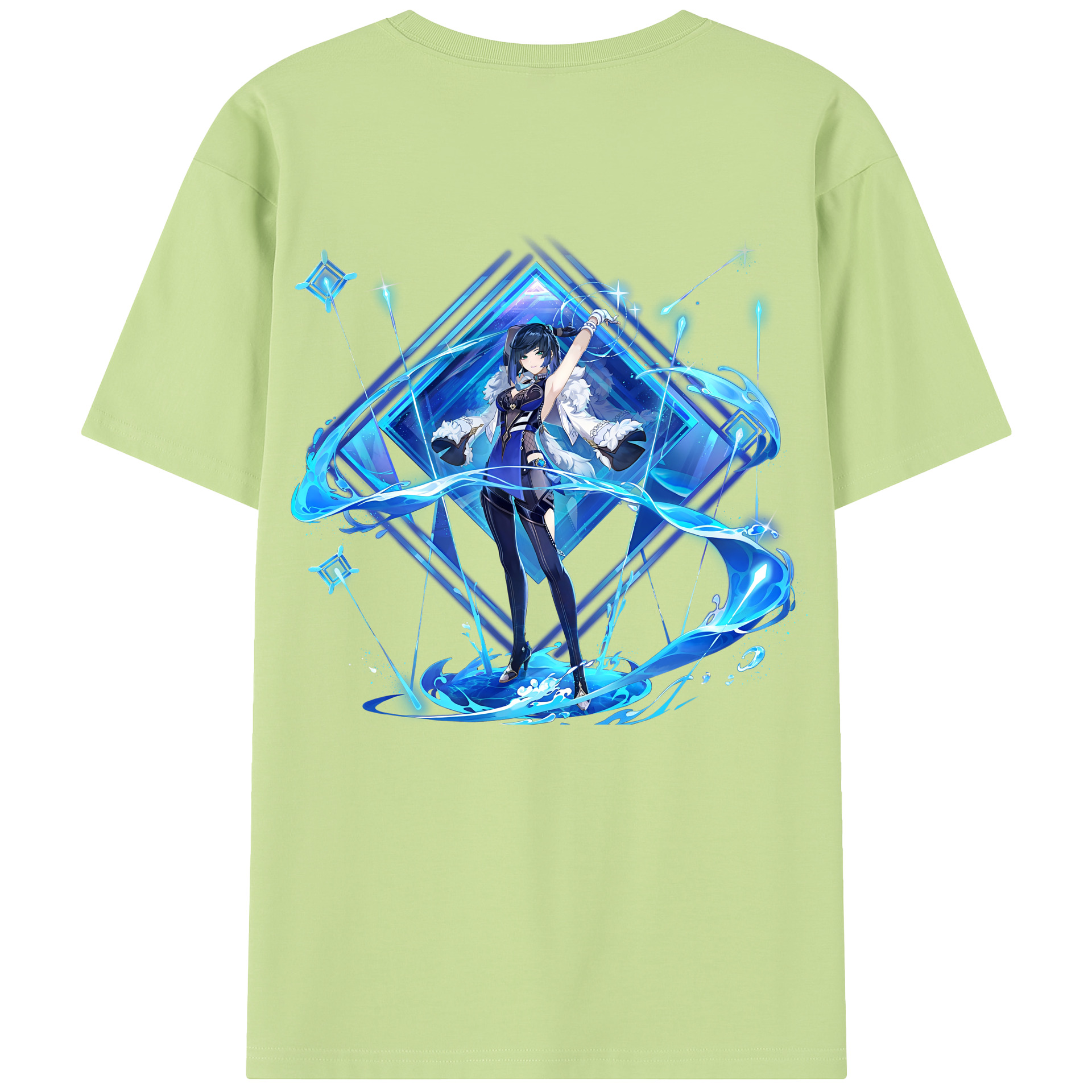 げんし神 夜兰 やらん genshin Yaran 綿100％半袖Tシャツ（背面プリント）